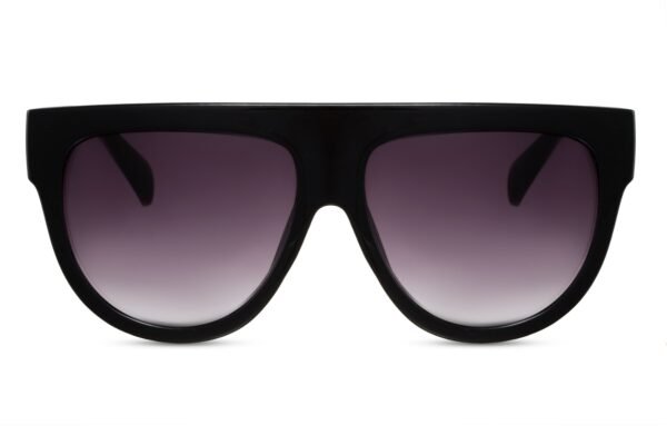 Lentes de Sol Oversized Redondo Negro