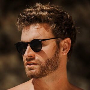 Lentes de Sol para Hombre Redondos Negro