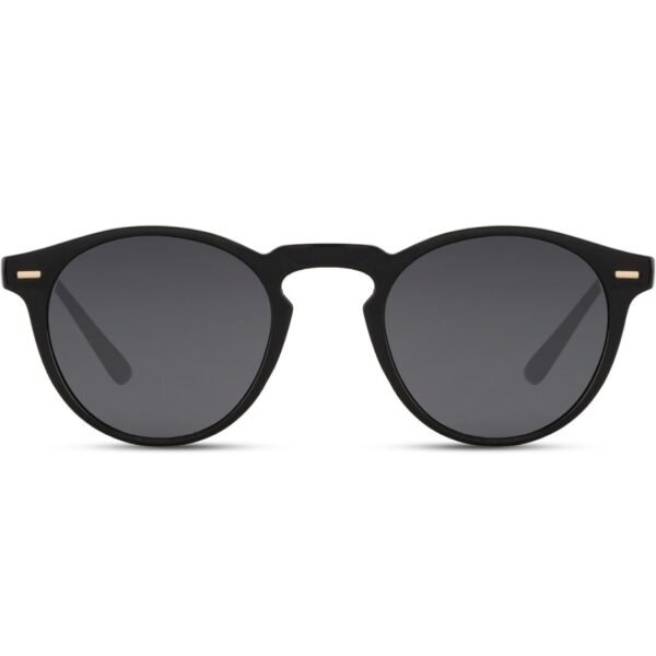 Lentes de Sol para Hombre Redondos Clásicos Negro
