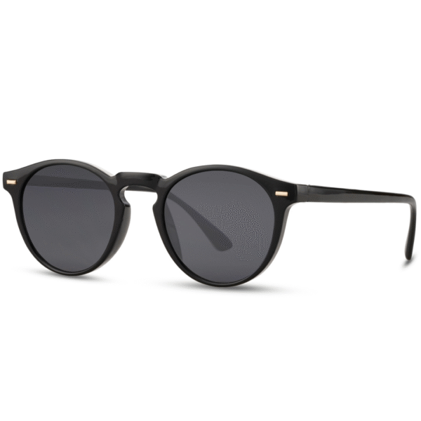 Lentes de Sol para Hombre Redondos Clásicos Negro