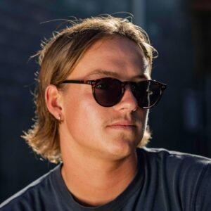 Lentes de Sol para Hombre Redondos Clásicos Negro