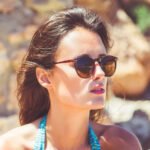 706 Lentes de Sol para Mujer Redondos Café