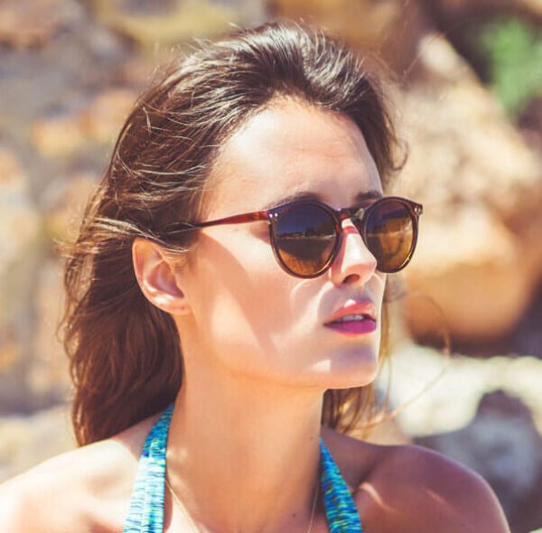Lentes de Sol para Mujer Redondos Café