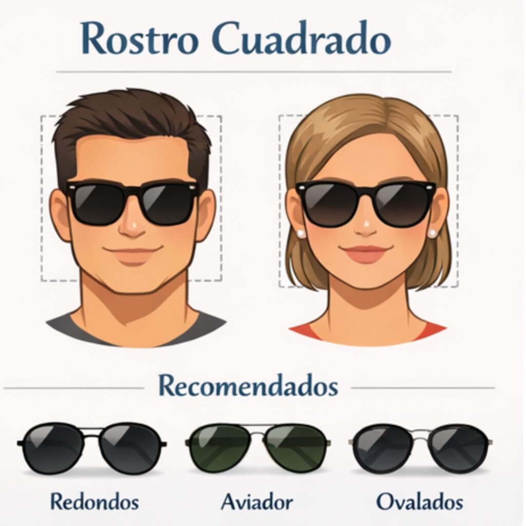 Ejemplo de rostro cuadrado