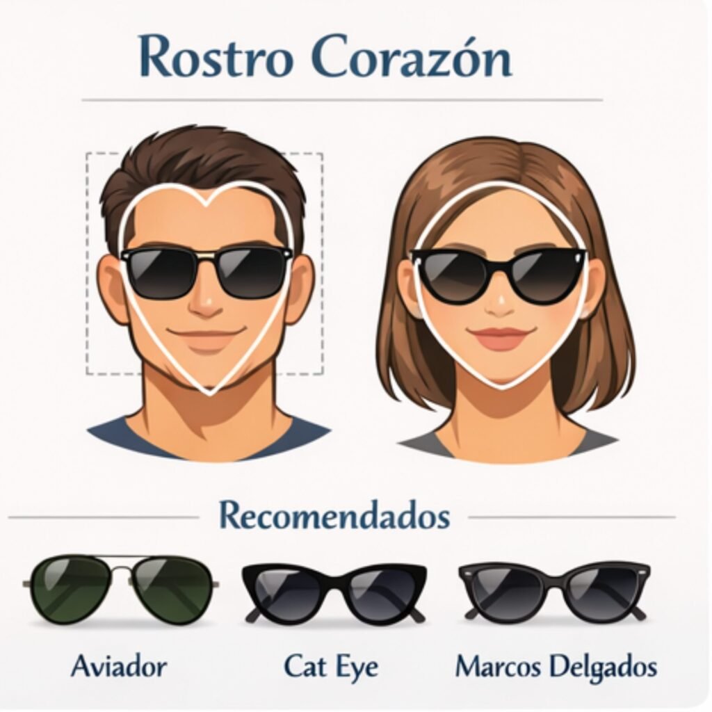Ejemplo de rostro con forma de corazón
